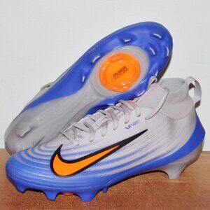Nike Air Zoom Vapor Pro 1 Football Cleats Mens 9.5 Grey Blue Orange